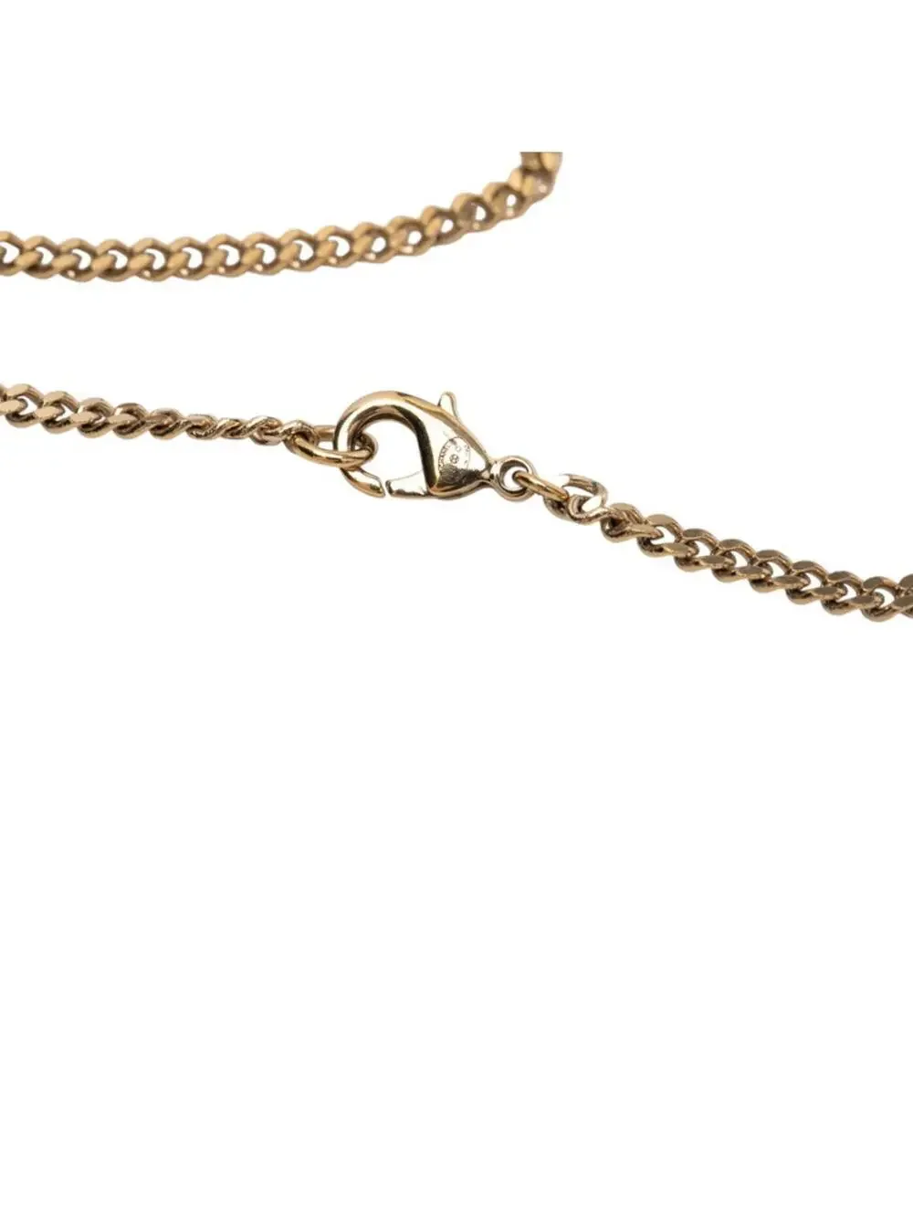 Chanel Cc Logo Pendant Necklace Gold- #276055C83B
